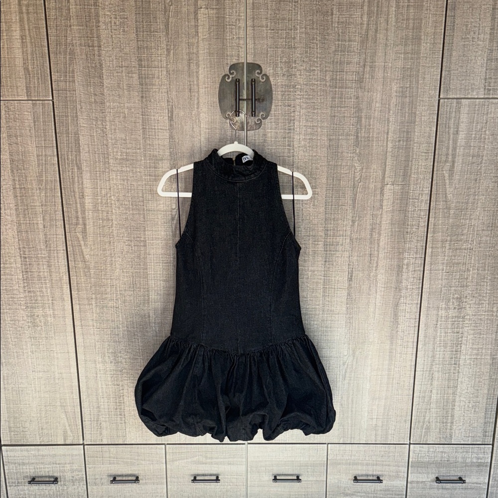 Zara‎ Denim Balloon Dress